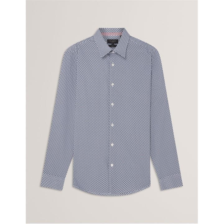Ted Baker Men's Blue Long Sleeve Patterned Shirt in Size XL, Sports Direct