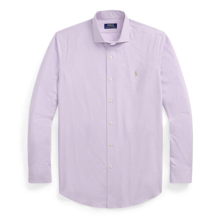 Polo Ralph Lauren Men's Purple Poplin Check Long-Sleeve Patterned Shirt in Size M, Sports Direct
