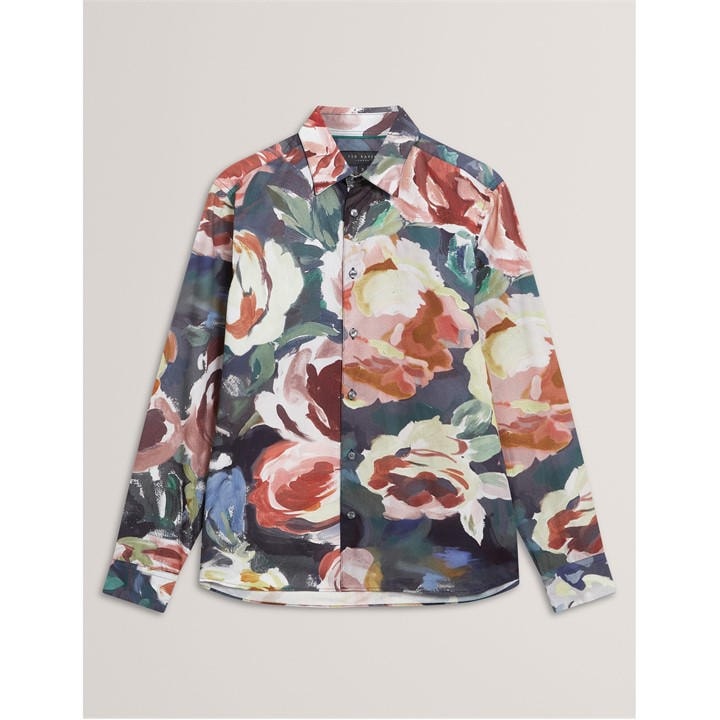 Ted Baker Men's  Floral Long-Sleeve Patterned Shirt in Size M, Sports Direct