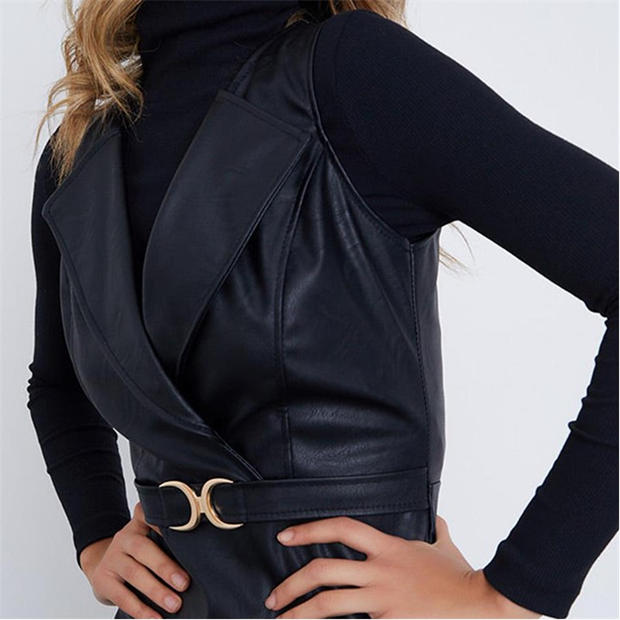 I Saw It First ISAWITFIRST Faux Leather Sleeveless Belted Blazer Dress | SportsDirect.com Malta I Saw It First ISAWITFIRST Faux Leather Sleeveless Belted Blazer Dress | SportsDirect.com Malta
