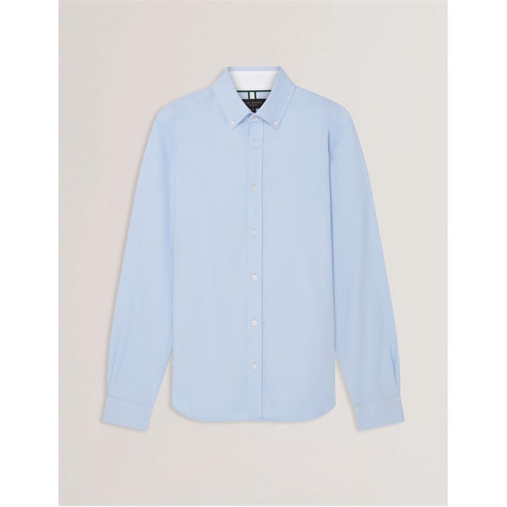 Ted Baker Men's Blue Long-Sleeve Oxford Plain Shirt in Size XL, Sports Direct