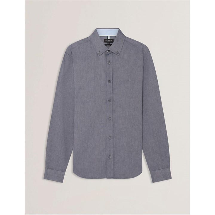 Ted Baker Men's Blue Long-Sleeve Oxford Plain Shirt in Size XL, Sports Direct