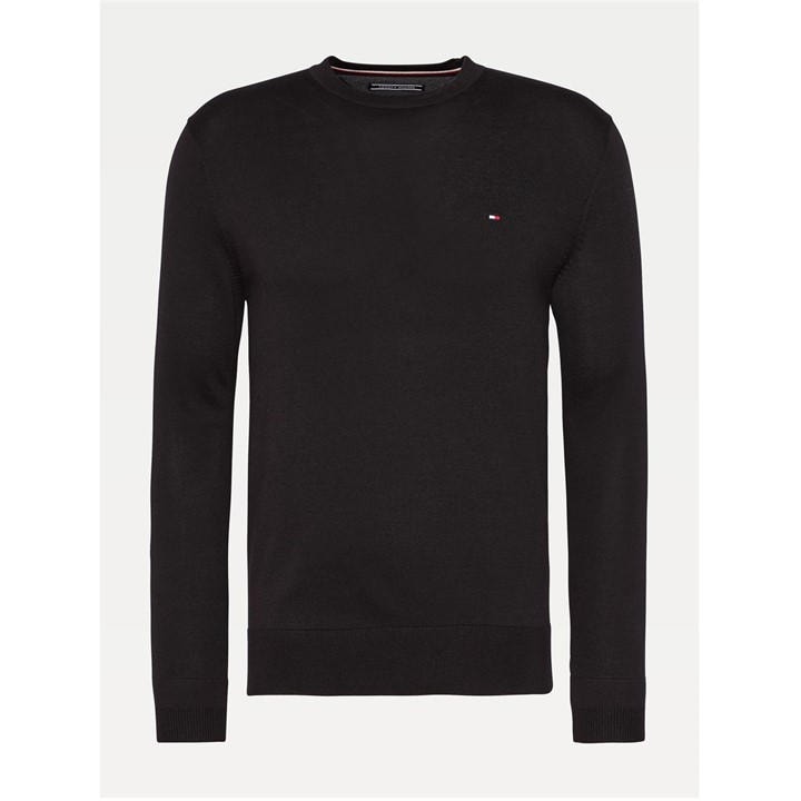 Tommy Hilfiger Men's Black Crew Neck Jumper in Size 2XL, Sports Direct