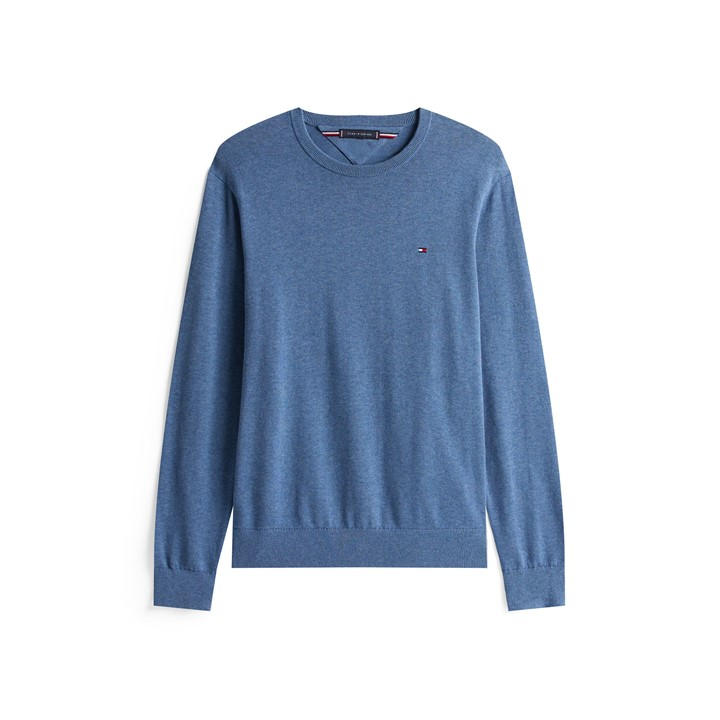 Tommy Hilfiger Men's Blue Crew Neck Jumper in Size L, Sports Direct - Image 4