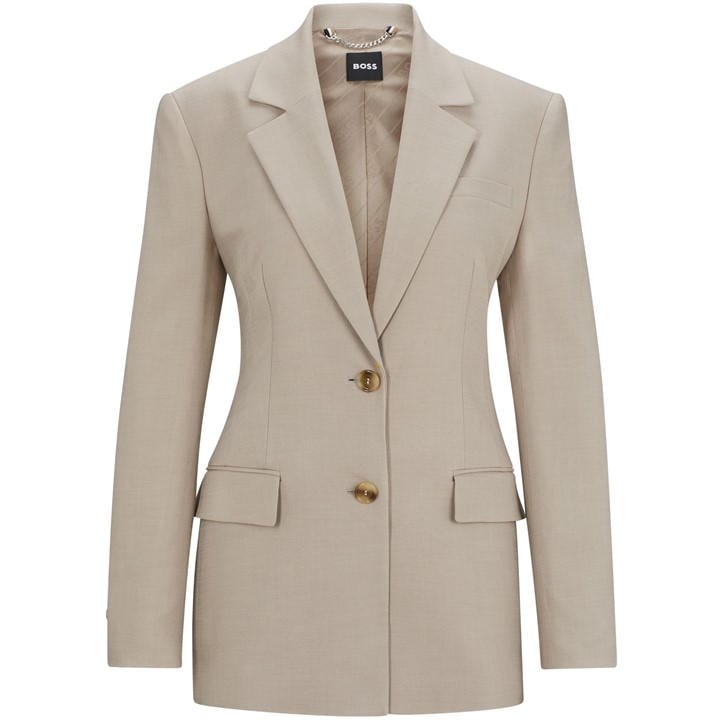Boss Women's Beige Jerela Suit Jacket in Size 8, Sports Direct