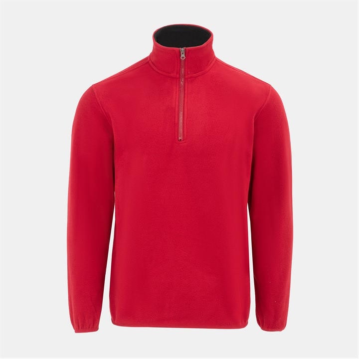 Donnay Men's Red Quarter Zip Fleece Jacket in Size M, Sports Direct