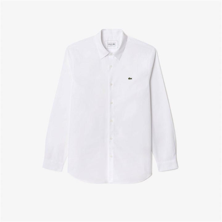 Lacoste Men's White Long-Sleeve Oxford Shirt in Size 2XL, Sports Direct
