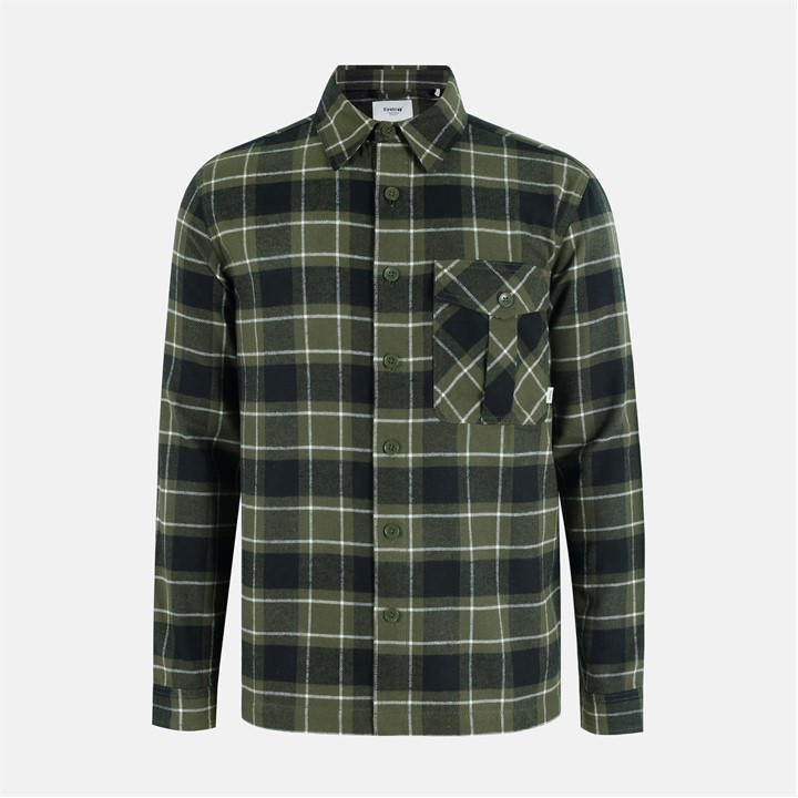 Firetrap Men's Green Anthm Long-Sleeve Patterned Shirt in Size M, Sports Direct