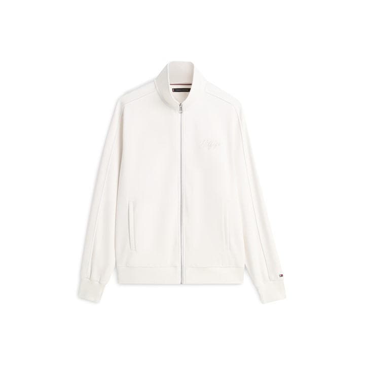Tommy Hilfiger Men's Cream Modern Ath Full Zip Fleece in Size M, Sports Direct