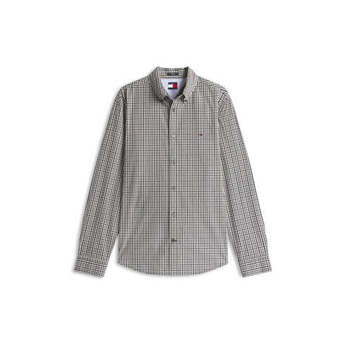Tommy Jeans - Men's Poplin Long Sleeve Patterned Shirt
