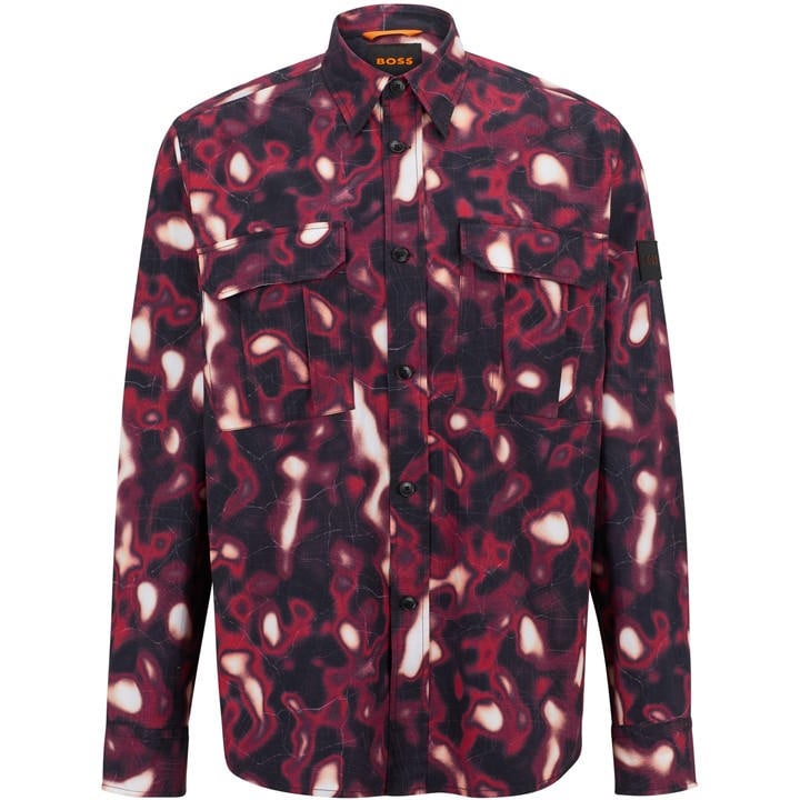 Boss Men's Pink Lisel Plain Long-Sleeve Shirt in Size M, Sports Direct