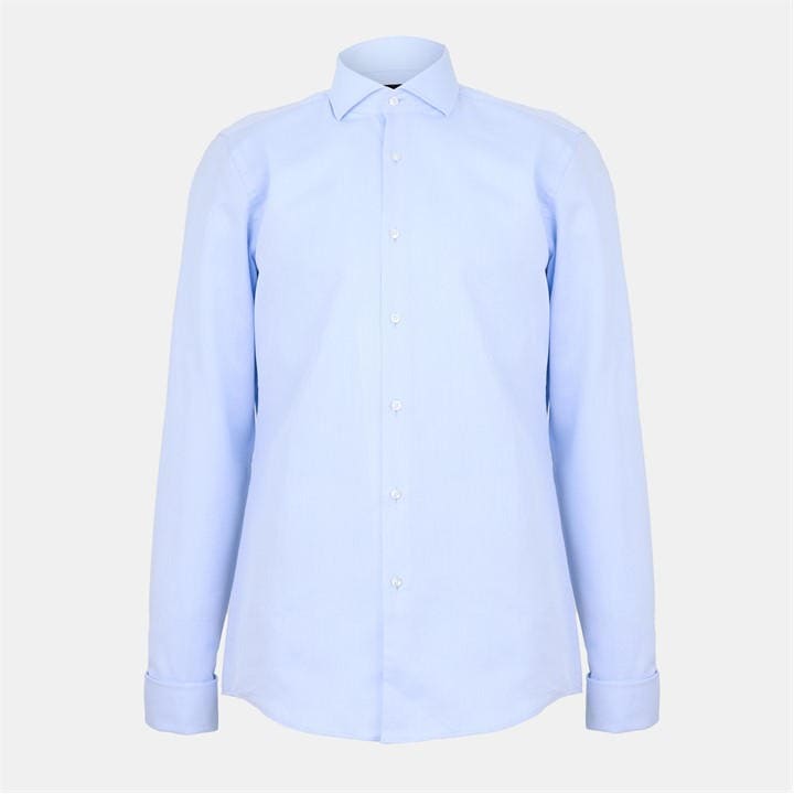 Boss Men' Blue H Hank Spread Long Sleeve Shirt in Size S, Sports Direct