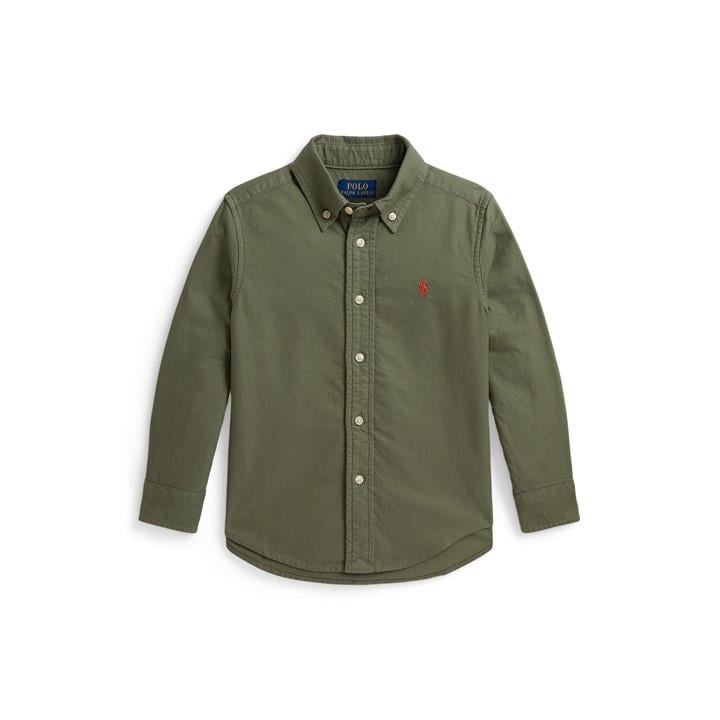 Polo Ralph Lauren Boys Green Kids' Long Sleeve Plain Shirt in Size 9 - 10 Years, Sports Direct
