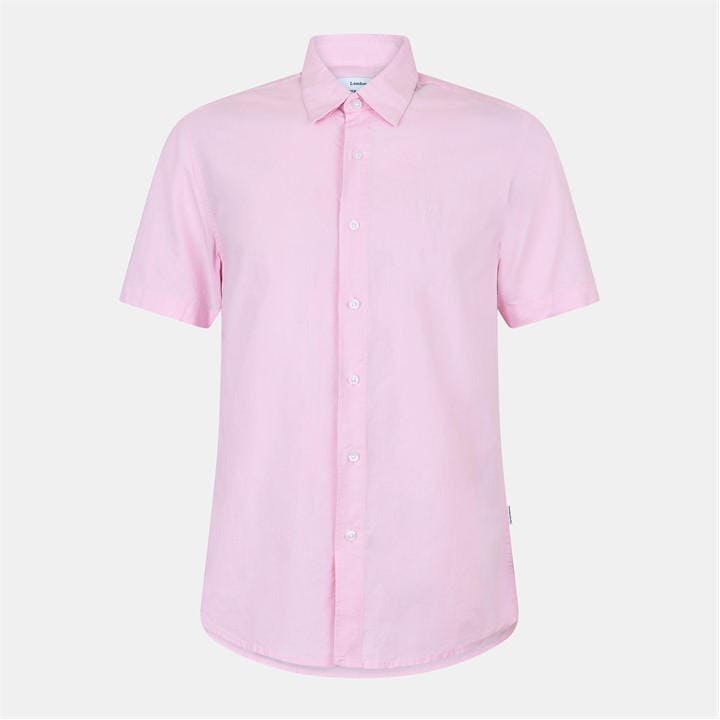 Peter Werth Men's Pink Church Short Sleeve Plain Shirt in Size M, Sports Direct