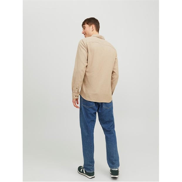 Ovsena kaša - Jack and Jones - Men's Classic Long-Sleeve Plain Shirt