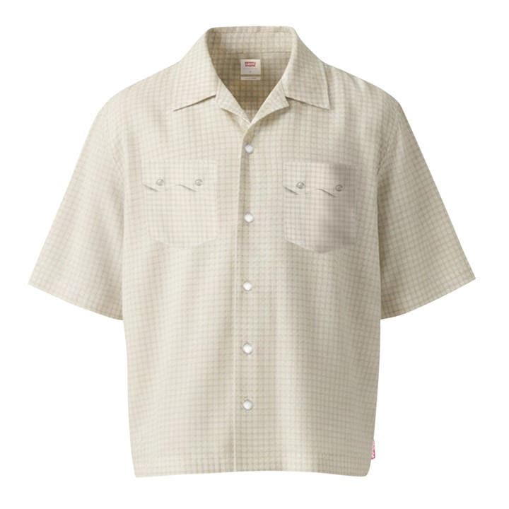 Levis Men' White Ss Boxy Western Criss Cross in Size S, Sports Direct