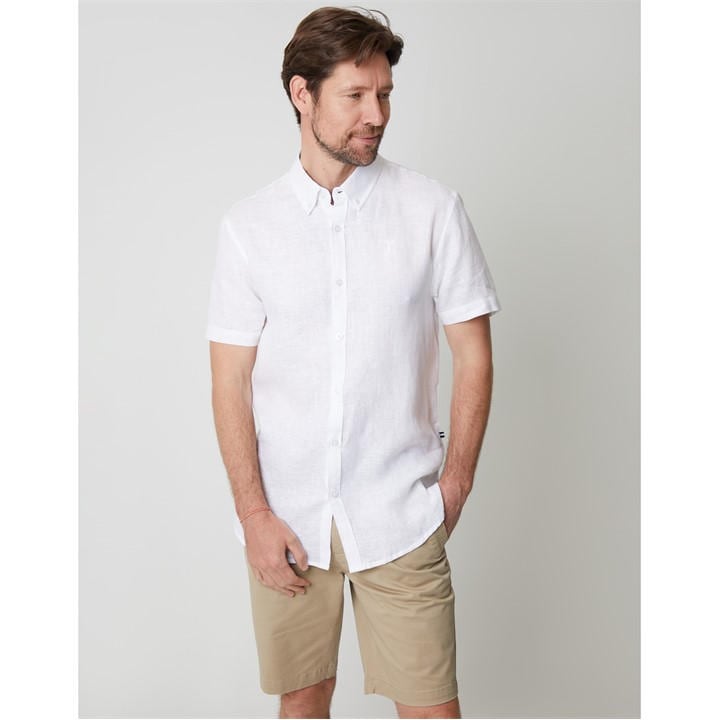 Saltwell Men's White Short-Sleeve Oxford Shirt in Size 2XL, Sports Direct
