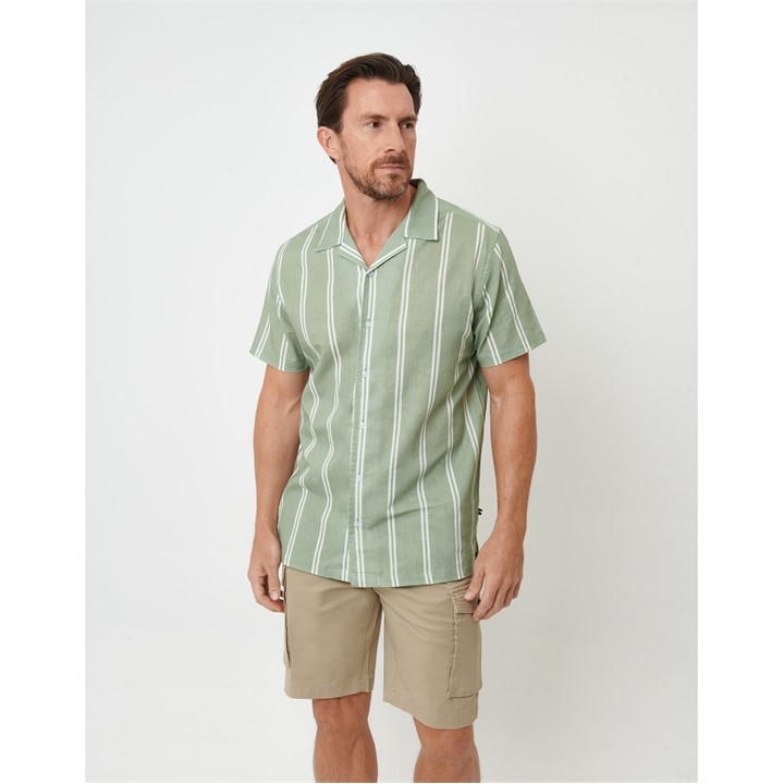 Saltwell Men's Green Short-Sleeve Oxford Shirt in Size XL, Sports Direct