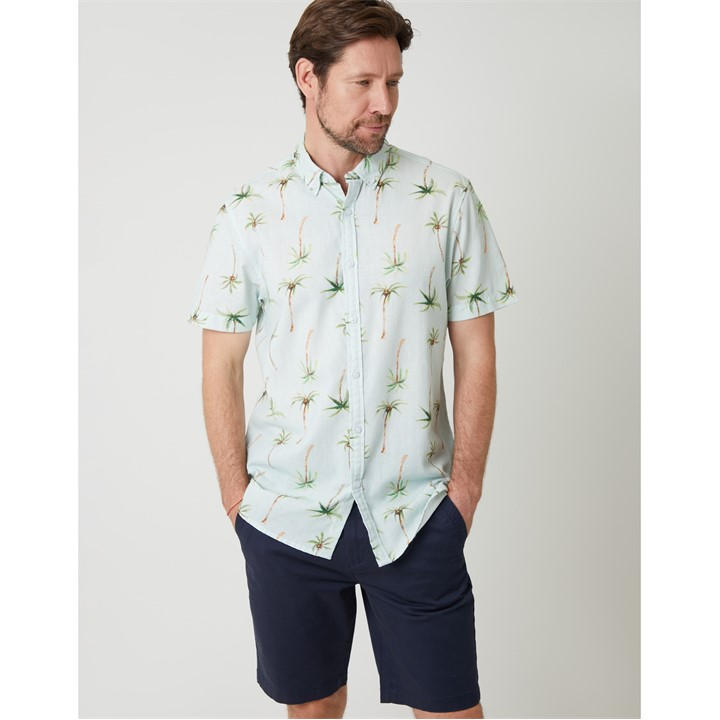 Saltwell Men's Blue Short-Sleeve Oxford Shirt in Size XL, Sports Direct