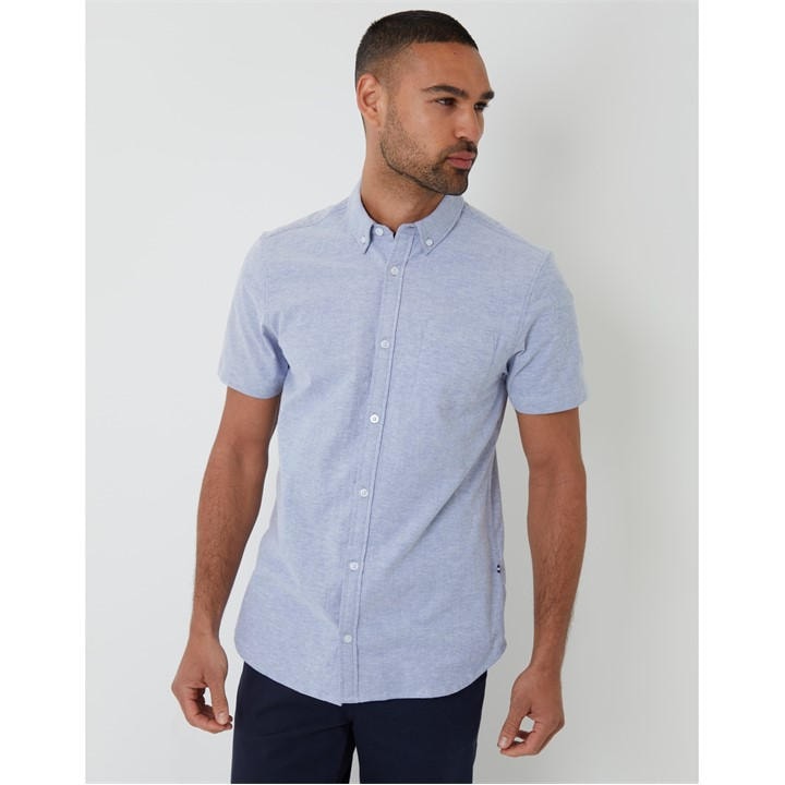 Saltwell Men' Blue Short-Sleeve Oxford Shirt in Size S, Sports Direct