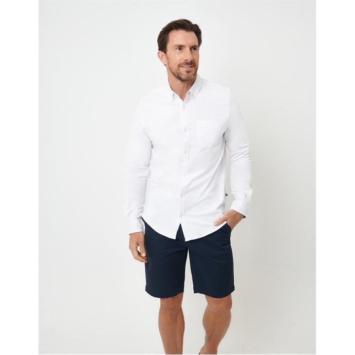 Saltwell Men's White Shirt Lslv Large