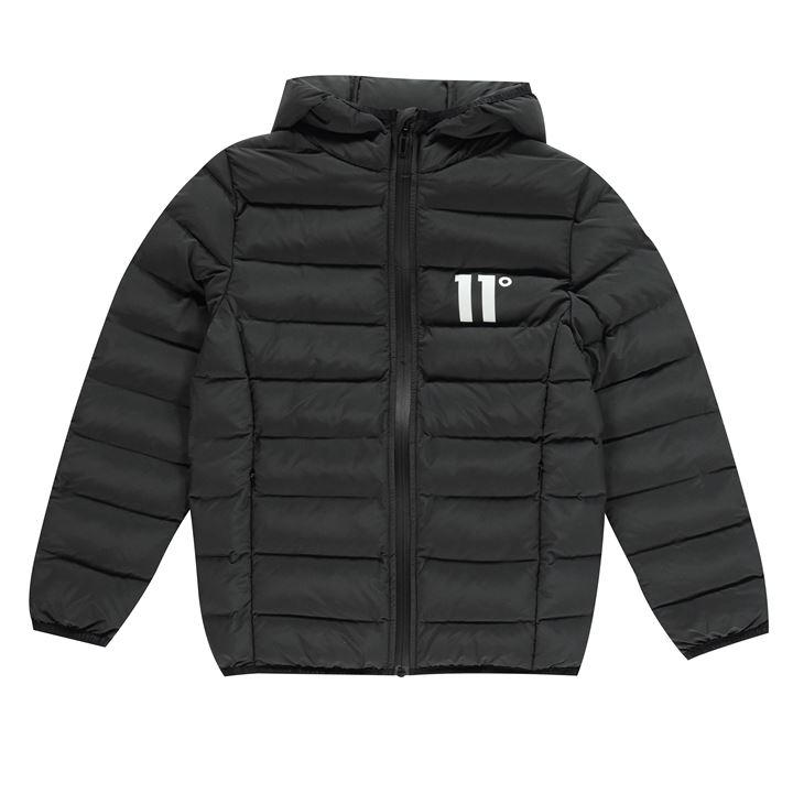 11 Degrees Boys Black Space Jacket in Size 8 - 9 Years, Sports Direct