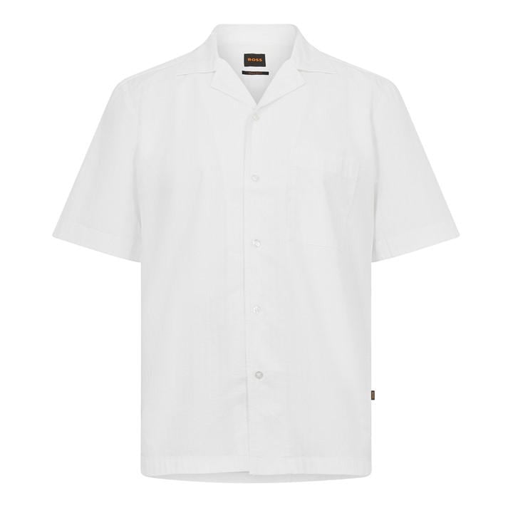 Boss Men's White Short Sleeve Plain Shirt in Size M, Sports Direct