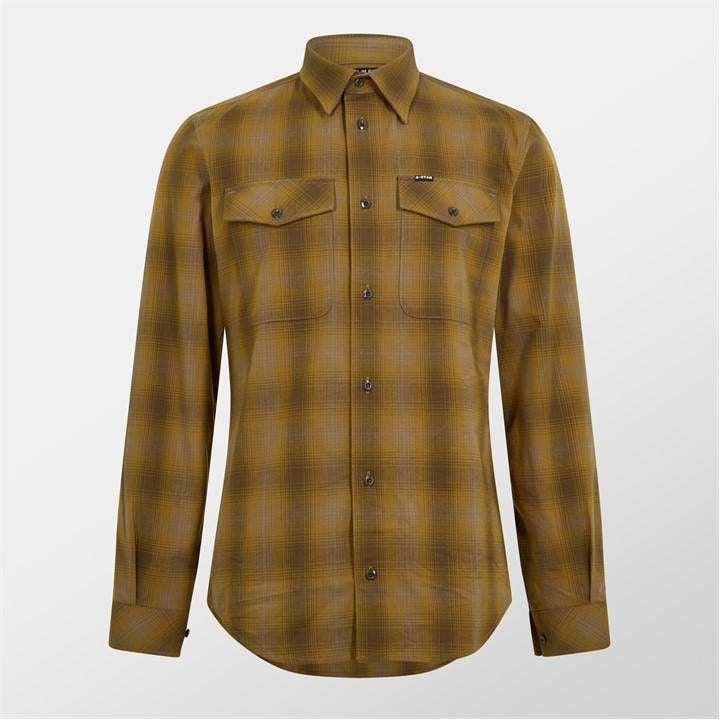 G Star Men's Brown Marine Slim Shirt in Size M, Sports Direct