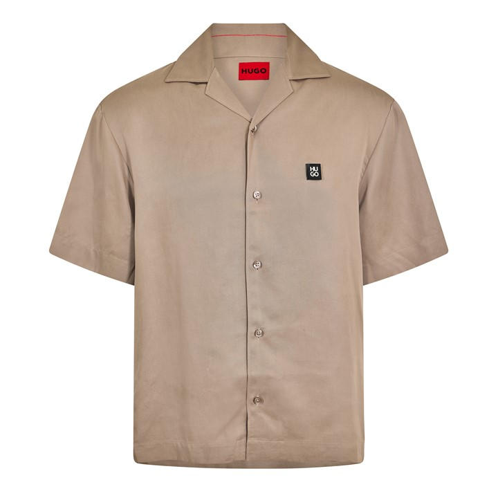 Hugo Men's Brown Short Sleeve Shirt in Size L, Sports Direct