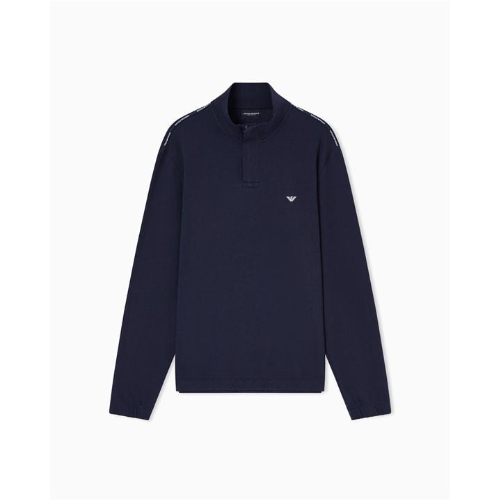 Emporio Armani Men's Blue 1/4 Zip Fleece in Size XL, Sports Direct