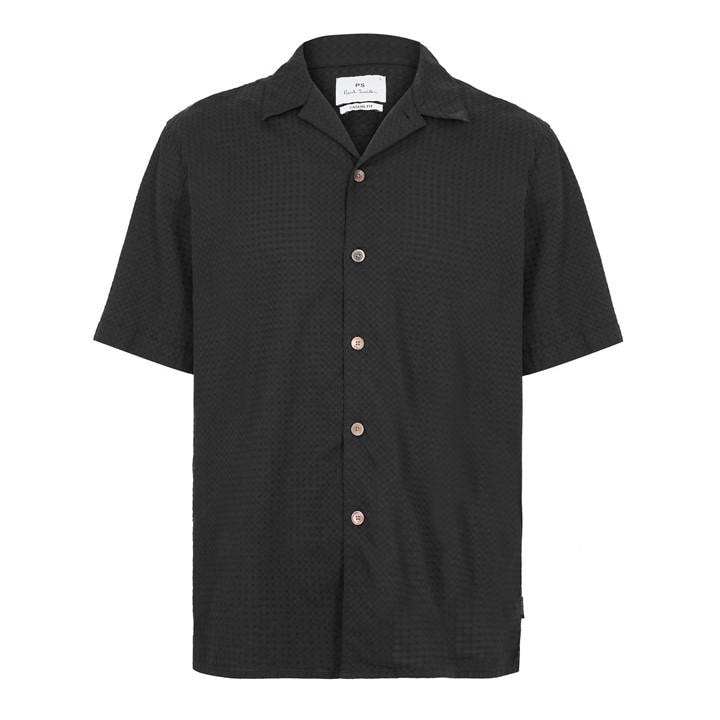 Ps Paul Smith Men's Black Short Sleeve Plain Shirt in Size L, Sports Direct