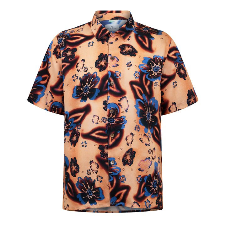 Ps Paul Smith Men's Orange Short Sleeve Plain Shirt in Size XL, Sports Direct