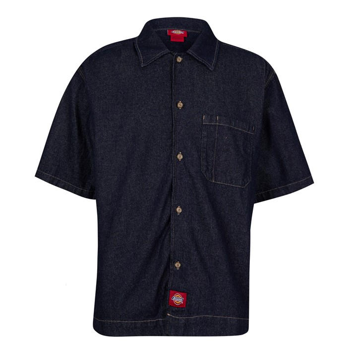 Dickies Men's Blue Plain Short Sleeve Shirt in Size M, Sports Direct