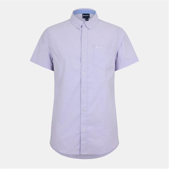 Bench Men's Lilac Short Sleeve Plain Shirt - Small - Image 2