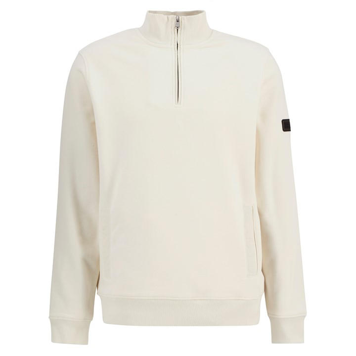 International  Men's  Ehan Half Zip Cotton Long Sleeve Sweatshirt, Football by Barbour  in Size M, Sports Direct