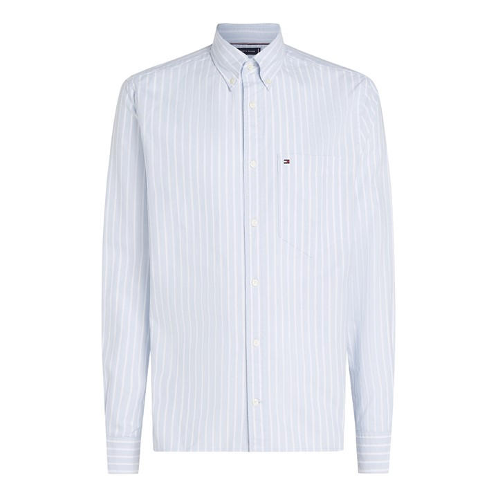 Tommy Hilfiger Men's Blue Long Sleeve Oxford Shirt in Size 2XL, Sports Direct