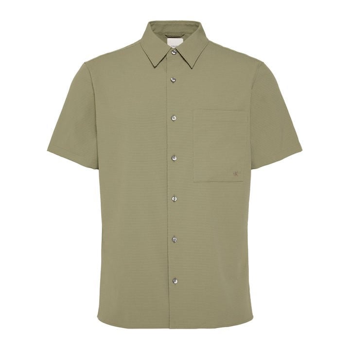 Calvin Klein Men's Green Short Sleeve Plain Shirt in Size 2XL, Sports Direct