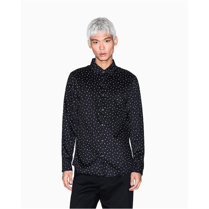 Armani Exchange Men' Black Long Sleeve Plain Shirt in Size S, Sports Direct