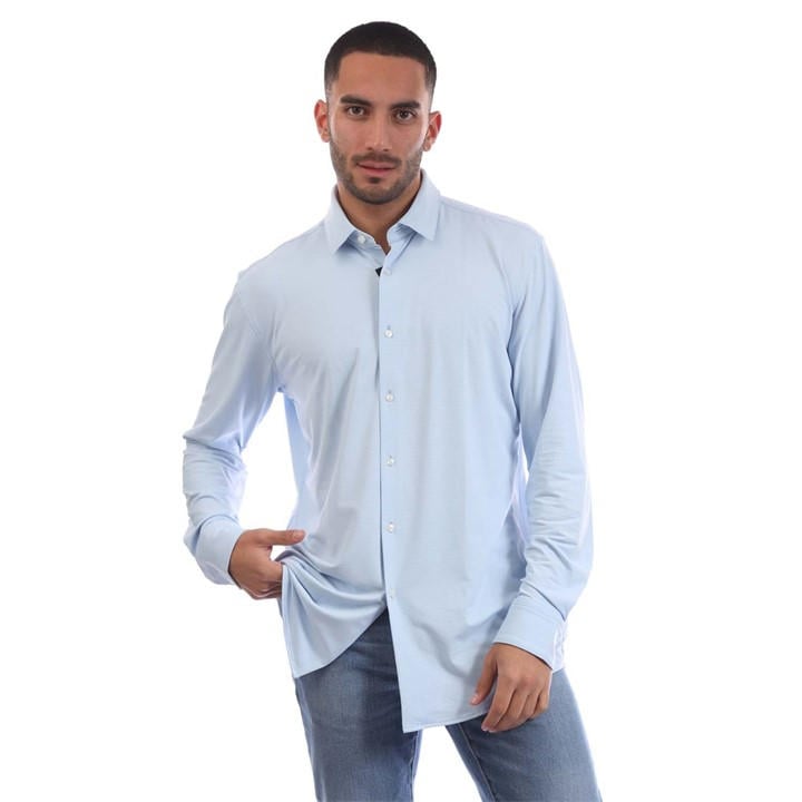 Boss Men's Blue P-Hank-S-Kent-C1-222 10268245 Oxford Shirt
