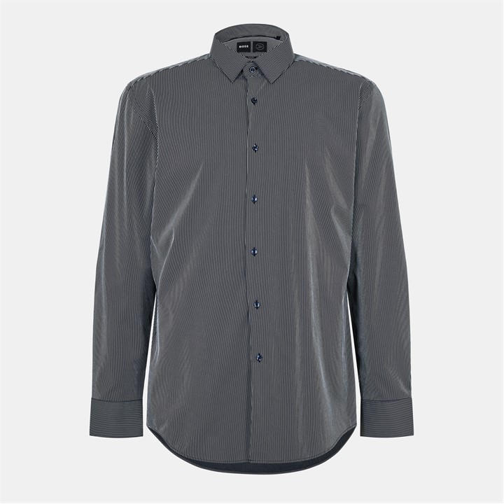 Boss Men' Blue P Hank  Kent Long Sleeve Oxford Shirt in Size S, Sports Direct