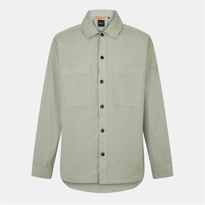 Boss Men's Green Locky  Long Sleeve Oxford Shirt in Size M, Sports Direct