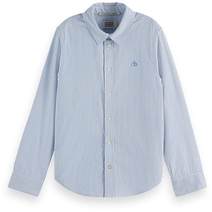 Scotch And Soda Boys Blue Kids' Long Sleeve Oxford Shirt in Size 7 - 8 Years, Sports Direct