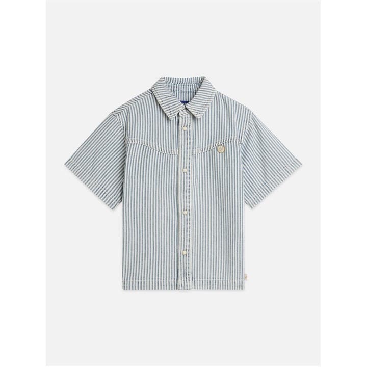 Scotch And Soda Girls Blue Kids' Patterned Short Sleeve Shirt in Size 9 - 10 Years, Sports Direct