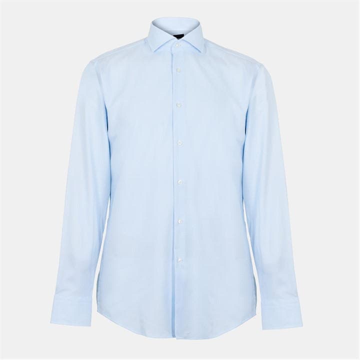 Boss Men's Blue H Hank Spread Long Sleeve Oxford Shirt in Size M, Sports Direct