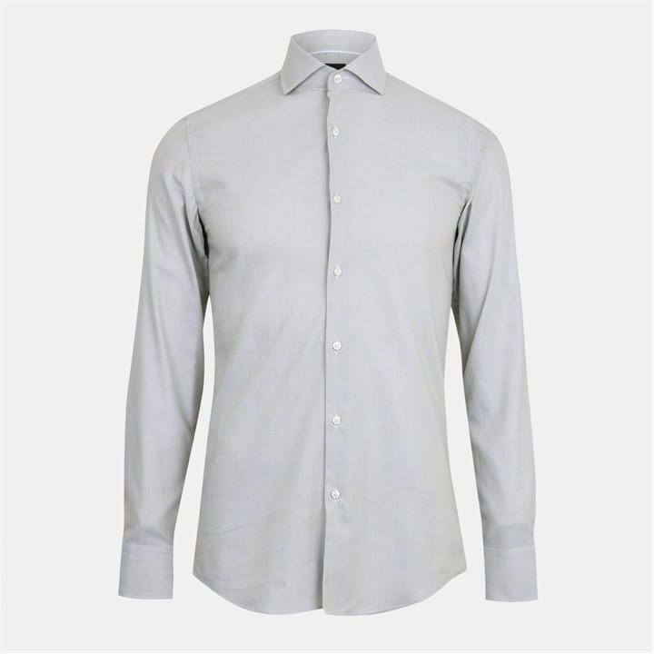 Boss Men' Green Oxford Long Sleeve Shirt in Size S, Sports Direct