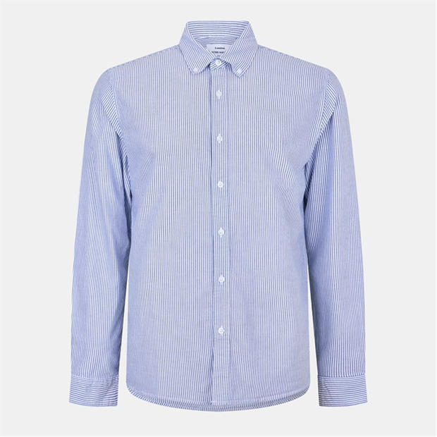 Navy/White - Peter Werth - Men's Long Sleeve Shirt