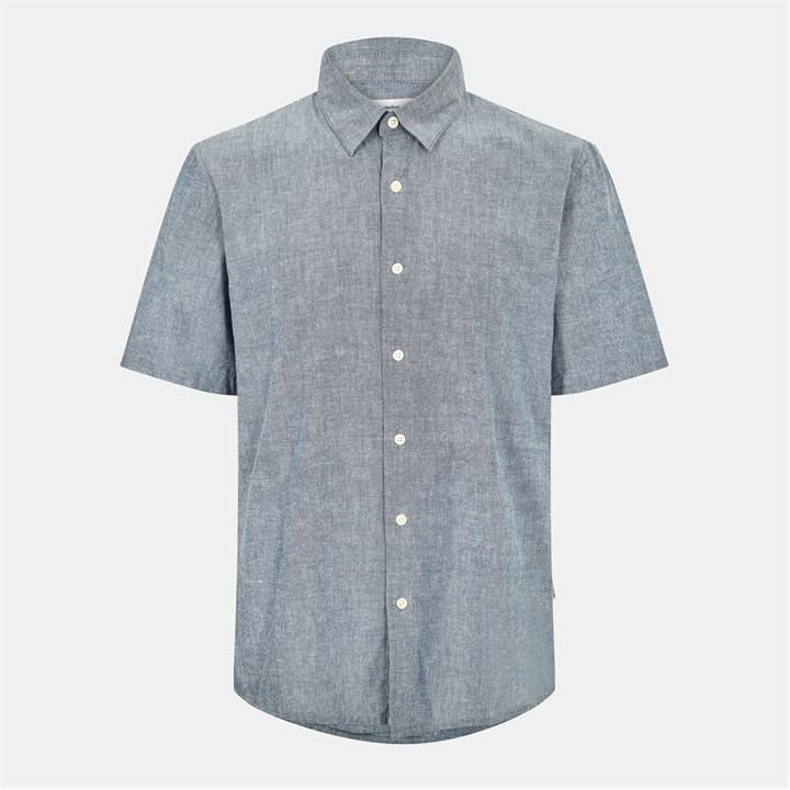 Peter Werth Men's Grey Tenter Plain Short Sleeve Shirt in Size M, Sports Direct