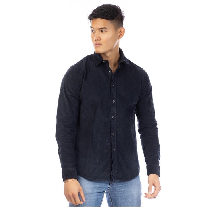 Peter Werth Men's Black Bramford Long Sleeve Plain Shirt in Size L, Sports Direct