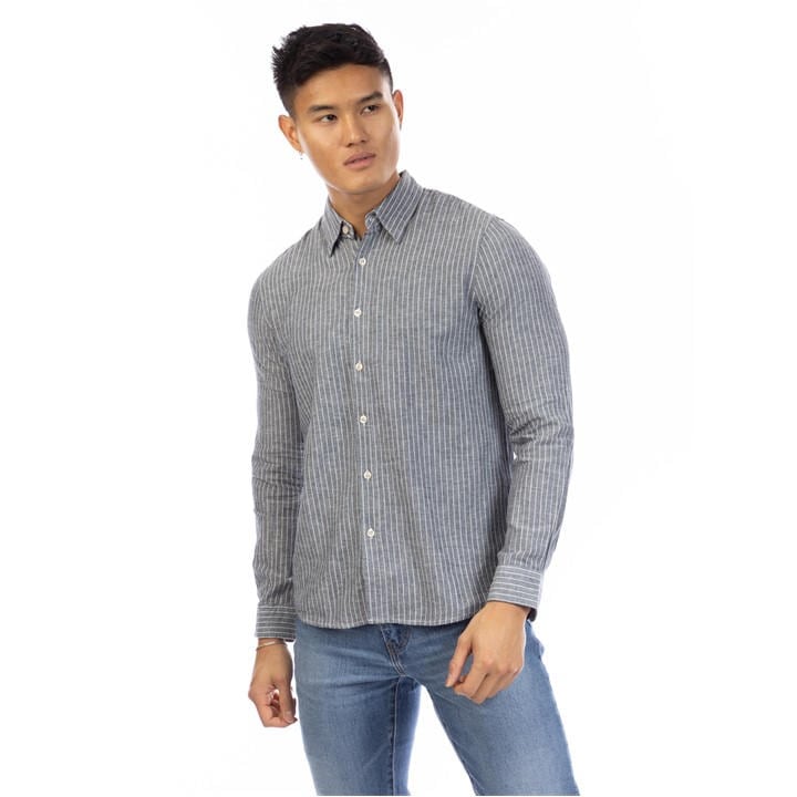 Peter Werth Men's  Cotton Long Sleeve Plain Shirt in Size XL, Sports Direct