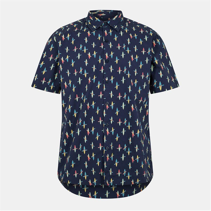 Peter Werth Men'  Plain Short Sleeve Shirt in Size S, Sports Direct